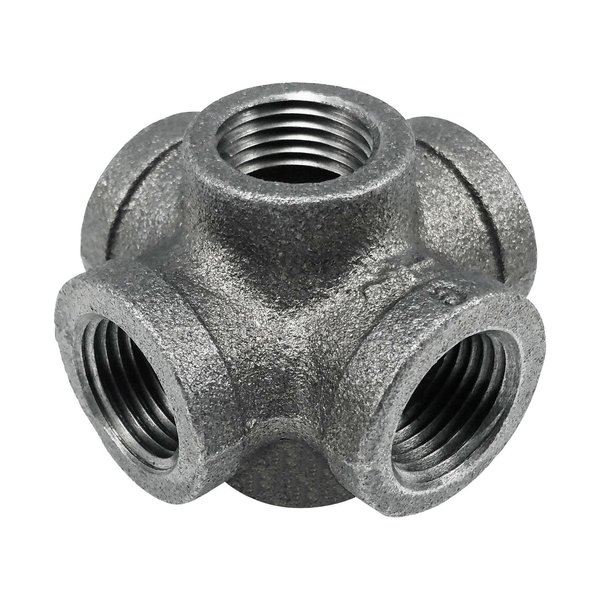 Stz Industries 1/2 in. FIP each X 1/2 in. D FIP Black Iron 2.25 in. L 6-Way Cross Fitting 366 CRDO-12